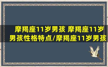 摩羯座11岁男孩 摩羯座11岁男孩性格特点/摩羯座11岁男孩 摩羯座11岁男孩性格特点-我的网站